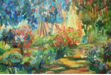 PARK IMPRESJONISTYCZNY 50 x 60 cm, olej na płótnie