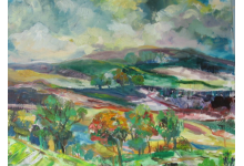WZGÓRZA 55 x 60 cm , olej na płótnie