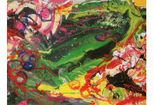 ZIELONE MINERAŁY, akryl na płótnie 50x80cm