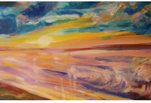 FIOLETOWE MORZE 50x70cm akryl na płótnie