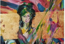 EGIPCJANKA olej na płótnie ze złoceniami 80x60cm