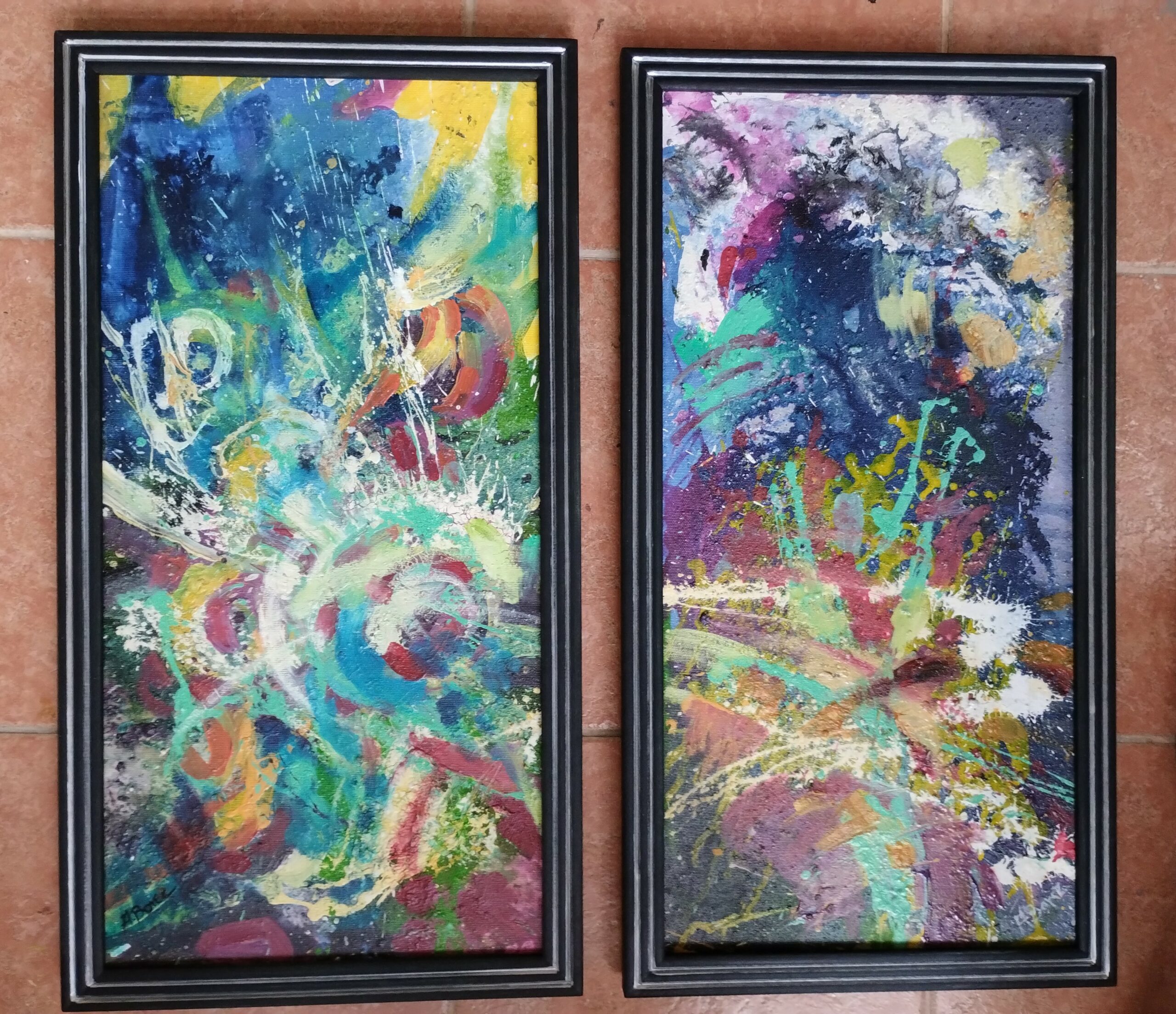 DYPTYK-NOWE GWIAZDY obrazy na płótnie 60x30 cm