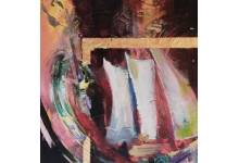 TURKUSOWE MORZE olej na płótnie 70x50cm