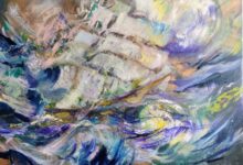 DO PORTU PRZEZNACZENIA olej na płótnie 88x80 cm