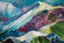 TATRZAŃSKI KSIĘŻYC 50x60cm, akryl na płótnie