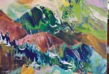 ZAŚNIEŻONE GÓRY 60 x 50 cm, akryl na płótnie