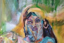 HINDUSKA TANCERKA olej na płótnie 45x70cm
