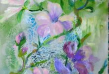 JAPOŃSKIE MAGNOLIE akryl na płótnie 100x50cm