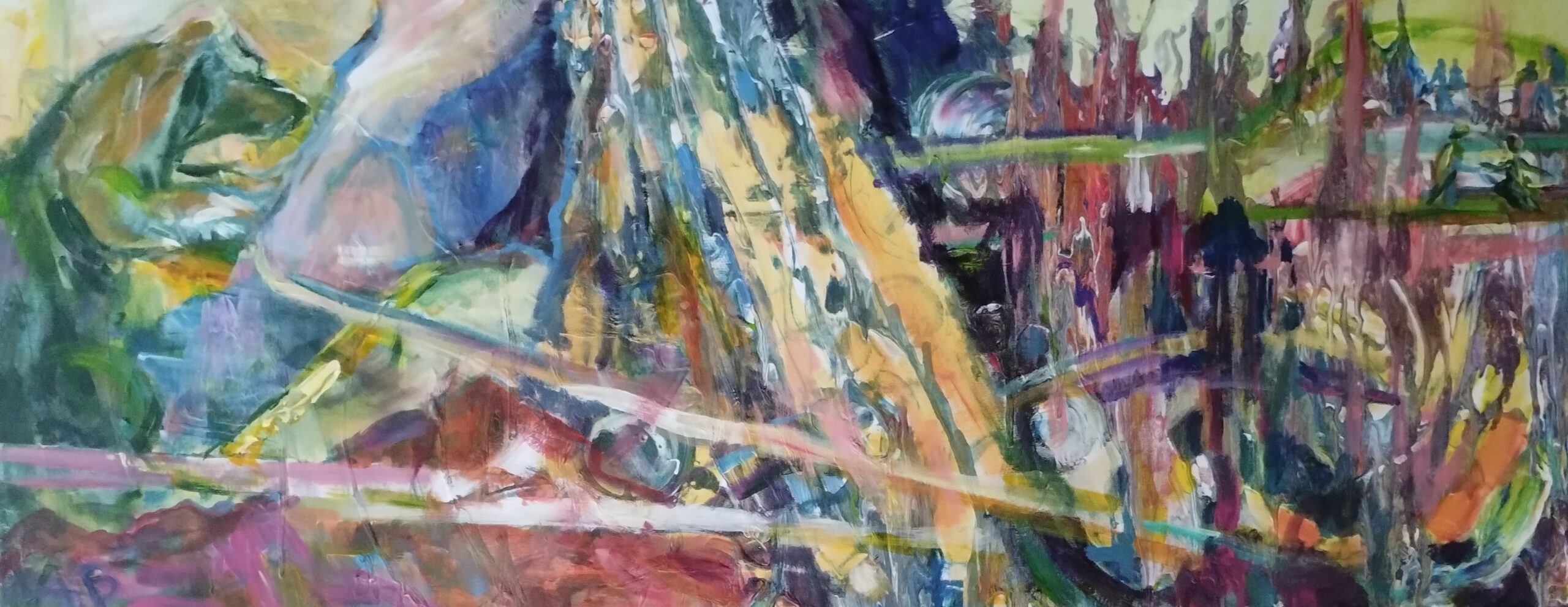 ZACZAROWANE GÓRY akryl na płótnie 50 x 130 cm