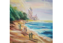 ZACHODNIE WYBRZEŻE  olej na płótnie, 110x100 cm